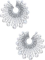 Mindi Mond Akoya Pearl & Diamond Spoke Earrings