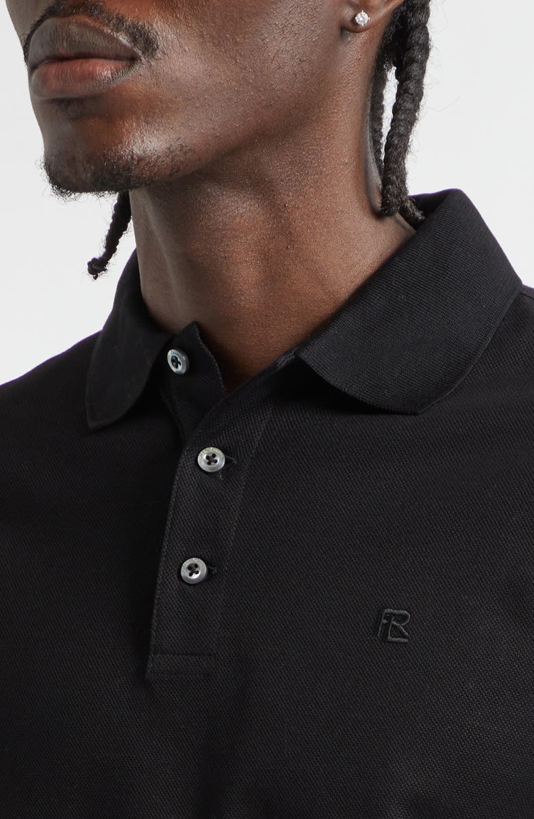Ralph Lauren Purple Label Embroidered Logo Cotton Piqué Polo, Alternate, color, Classic Black