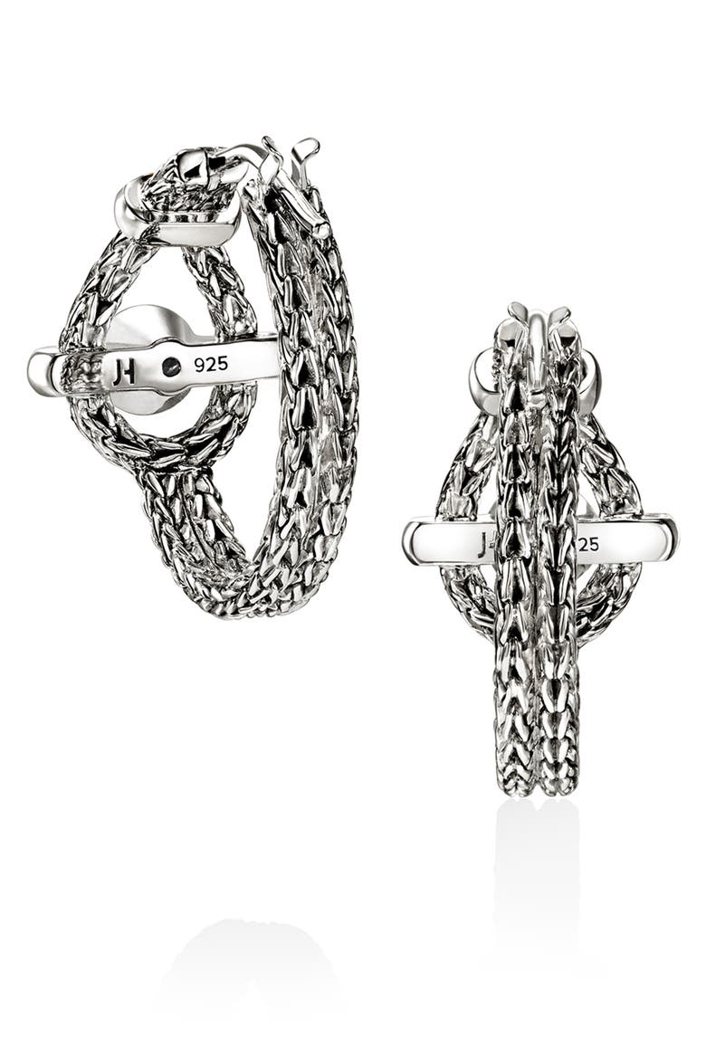 Icon Hoop Earring, Sterling Silver, Black Sapphire (Nordstrom Exclusive), Alternate, color, BLACK SAPPHIRE