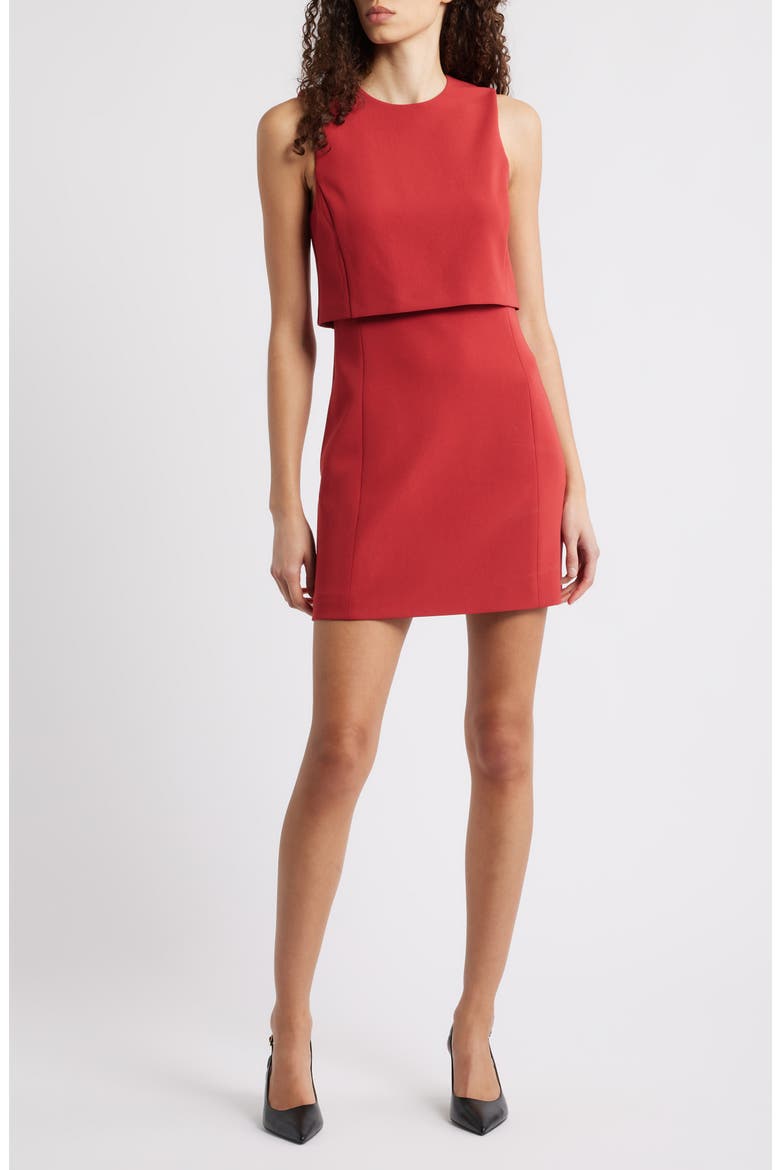 Sleeveless Minidress, Main, color, CLARET