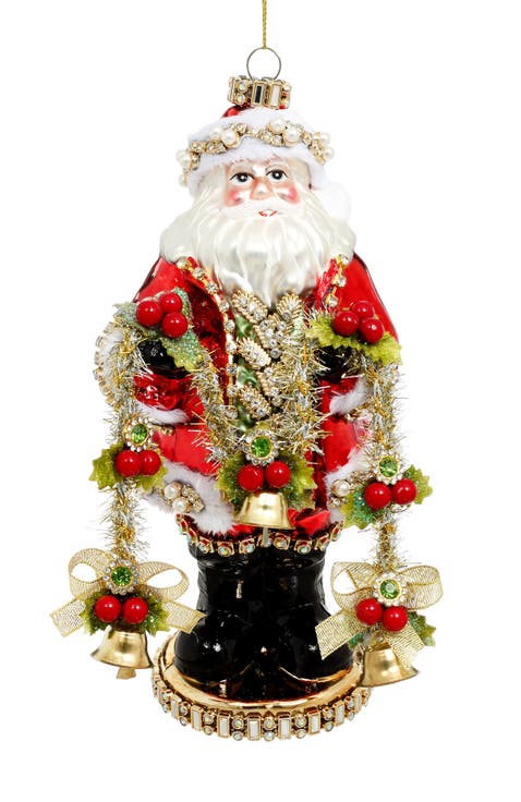 Jeweled Santa Ornament