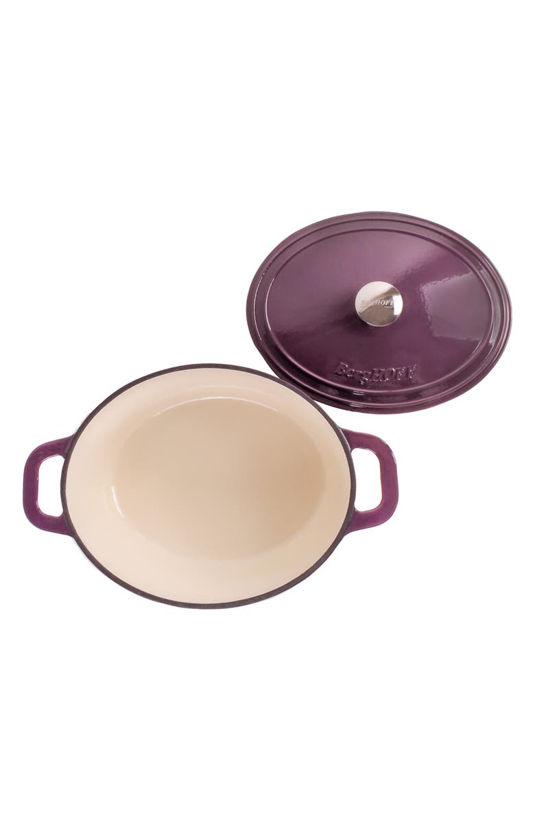 BergHOFF Neo 5 Qt Cast Iron Covered Casserole Dish - Purple, Alternate, color, 