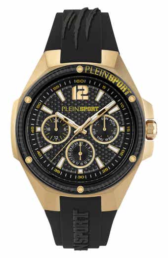 Tigermaster Pro Three Hand Quartz Silicone Strap Watch, 47mm