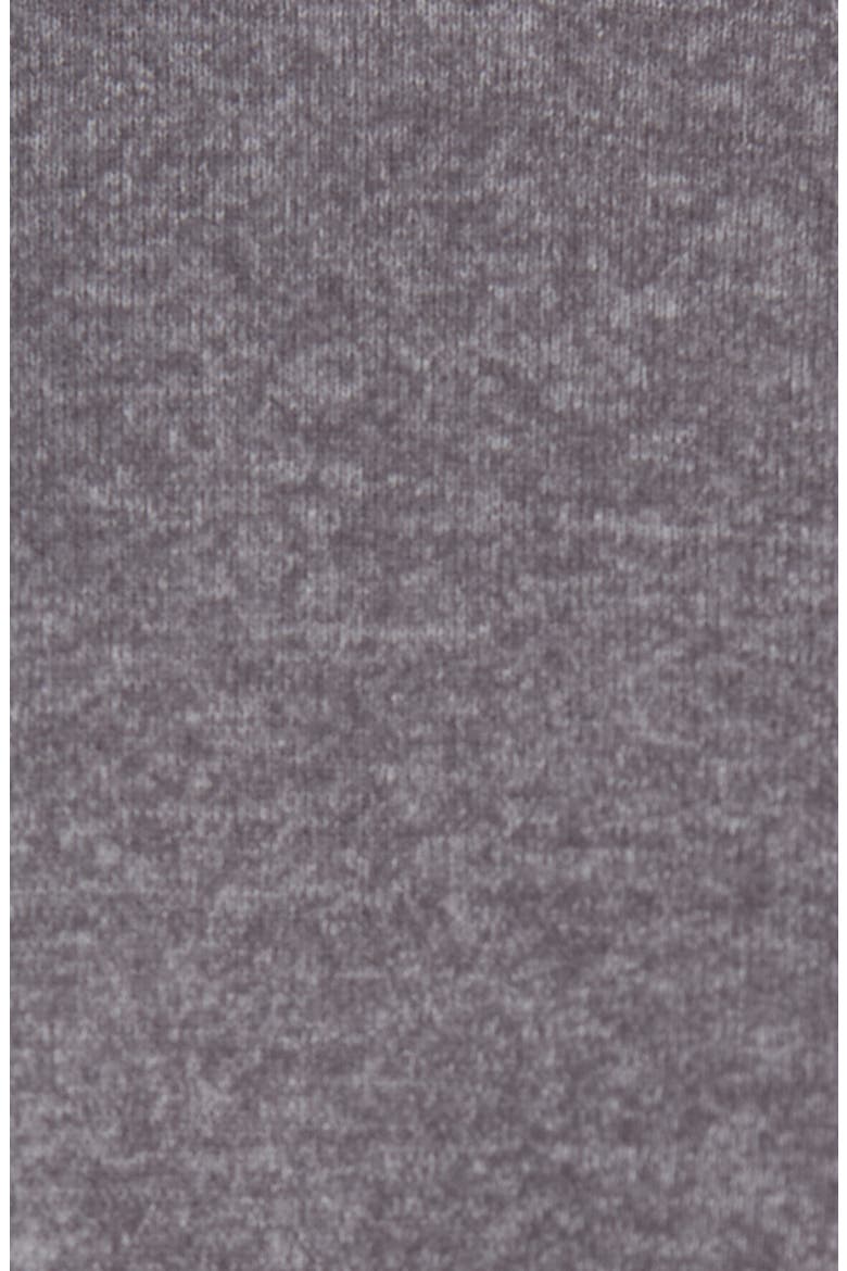 Gibson Tie Front Cozy Fleece Pullover, Alternate, color, CHARCOAL