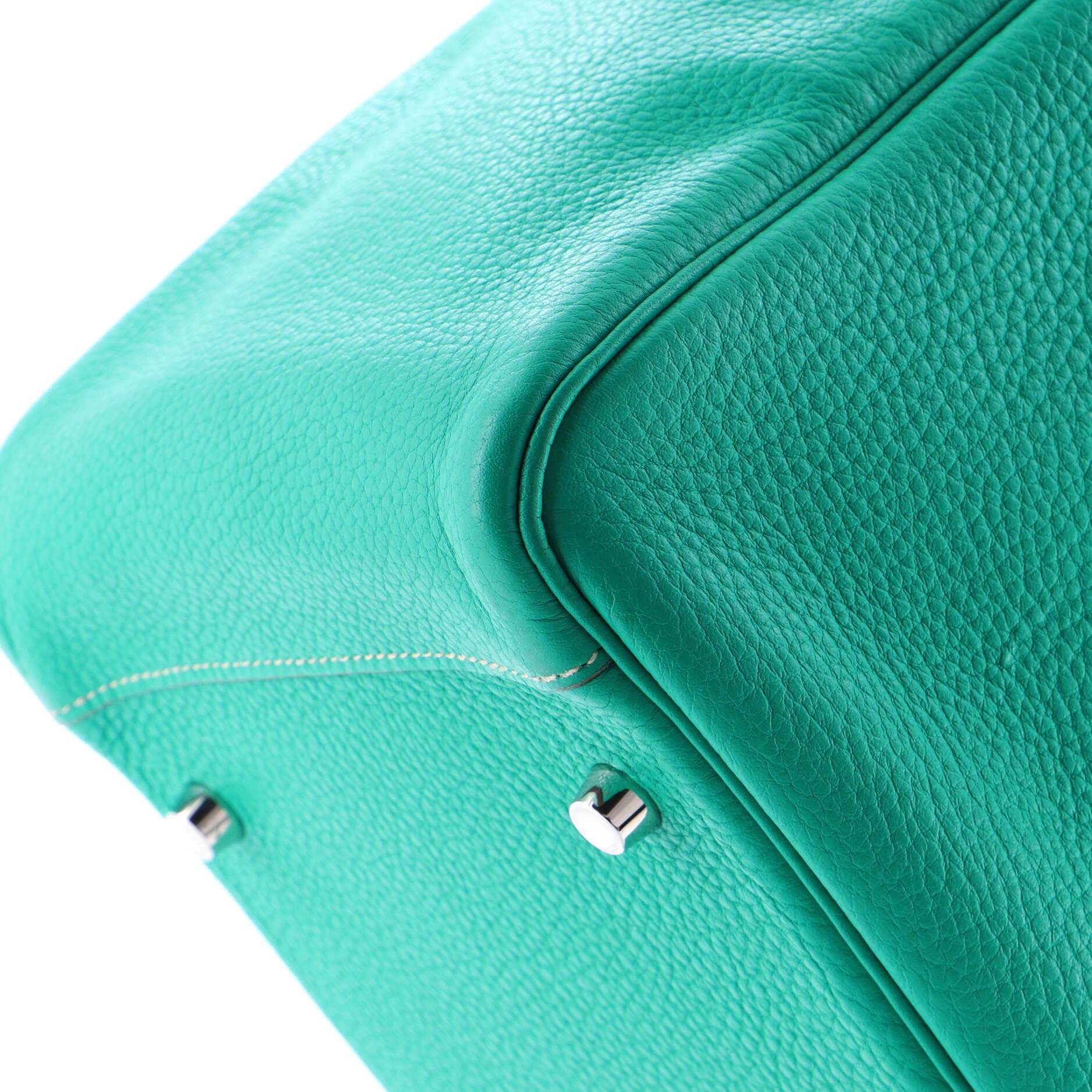 Pre-Owned Hermes Lindy Bag Verso Clemence 34, Alternate, color, Menthe/Gris Tourterelle