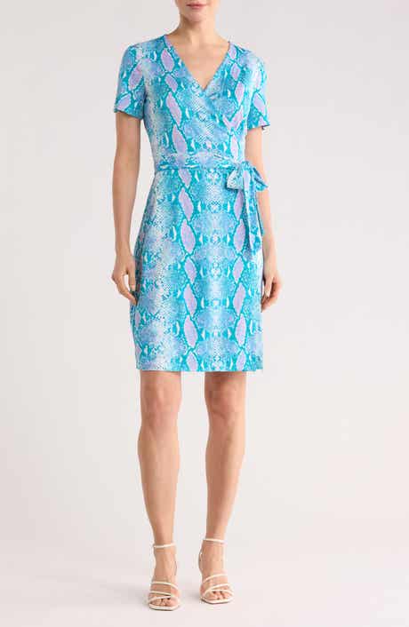 Diane von Furstenberg New Julian Wrap Short Sleeve Dress