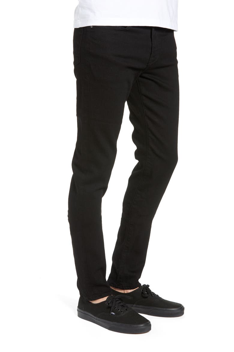 Jagger True Skinny Fit Jeans, Alternate, color, NOIR