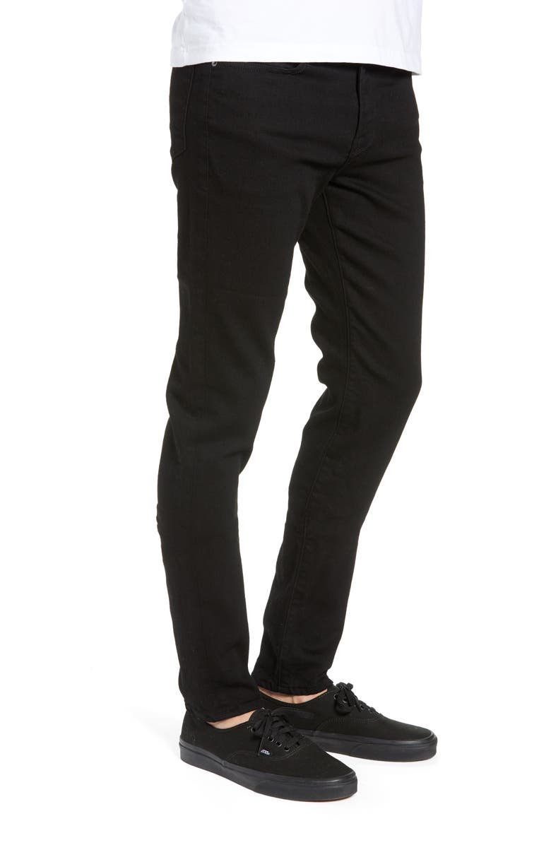 FRAME Jagger True Skinny Fit Jeans, Alternate, color, Noir