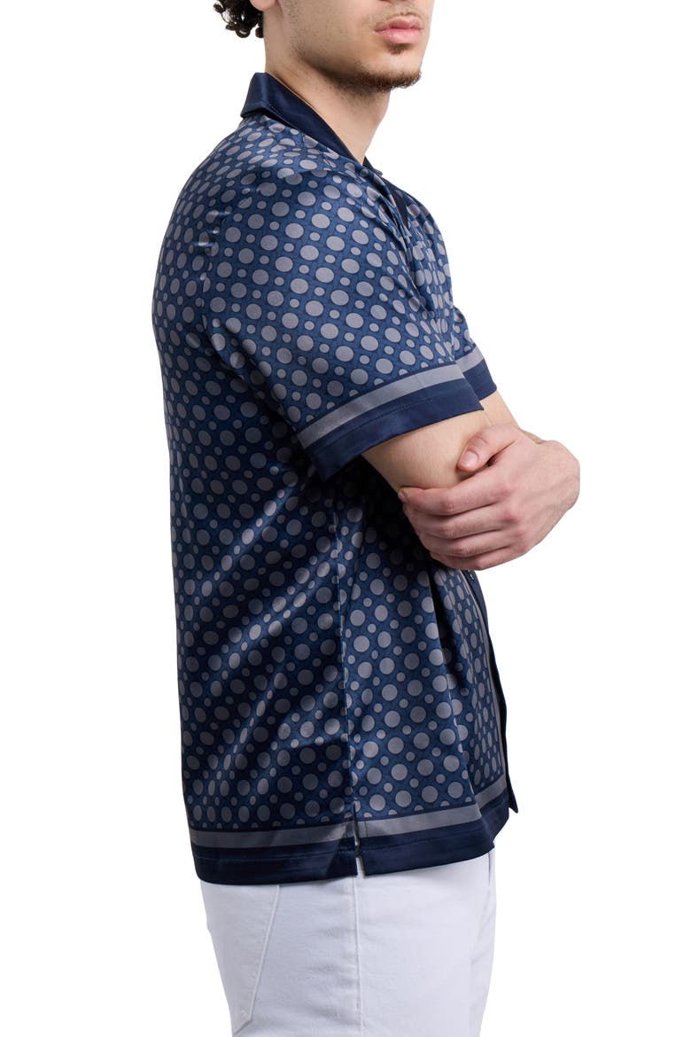 Circle Printed Camp Shirt, Alternate, color, NAVY
