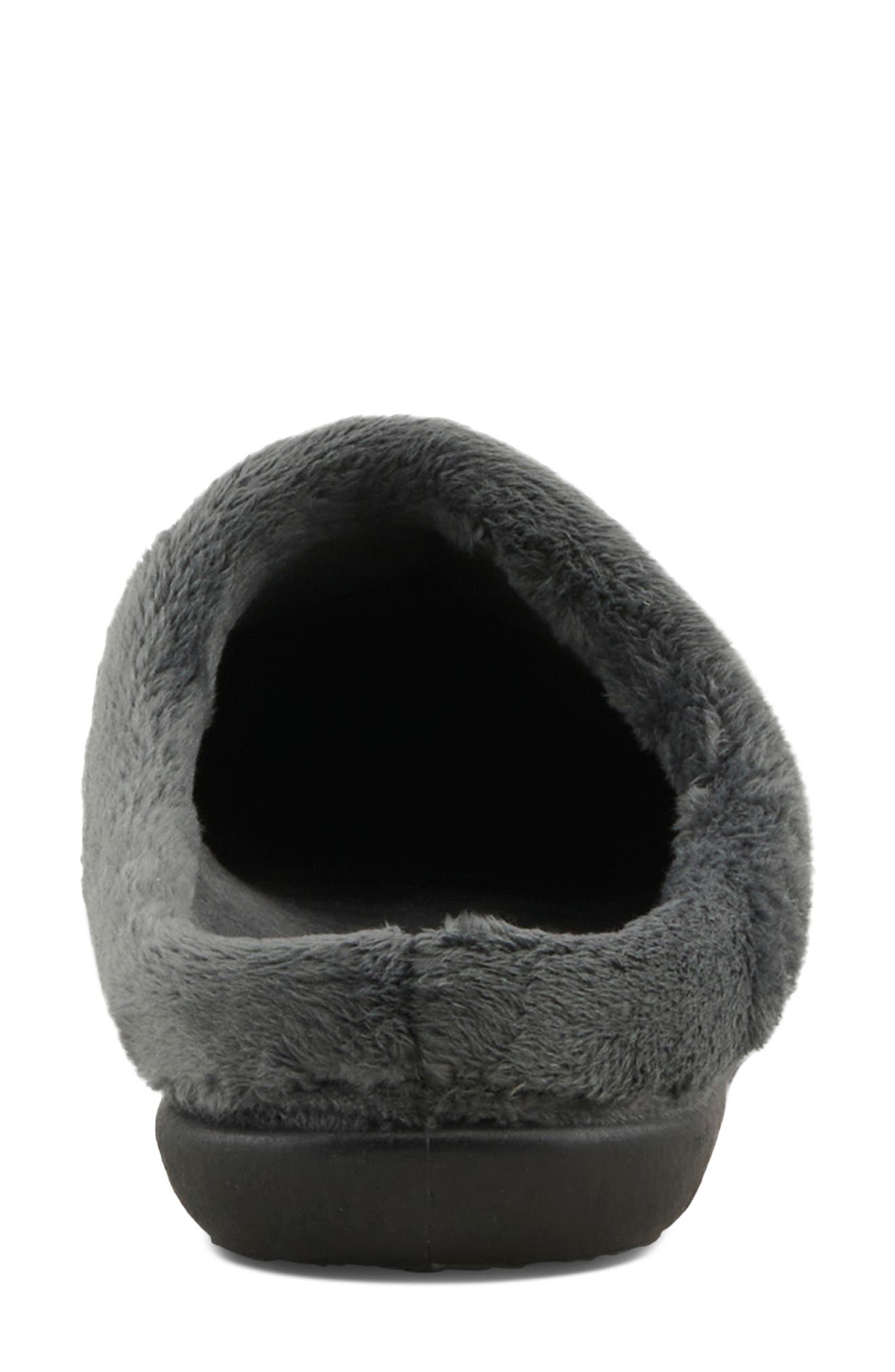 Aushana Faux Fur Mule Slipper, Alternate, color, CHARCOAL