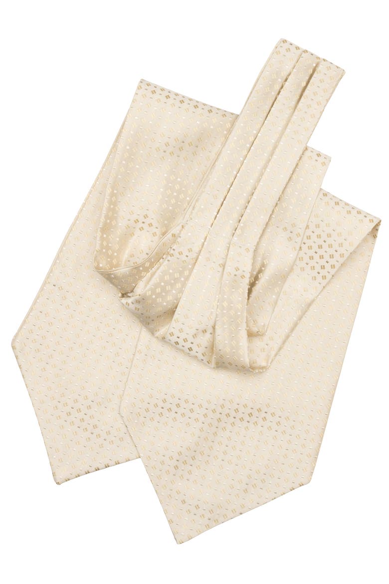 Valentino - Silk Ascot Cravat Tie for Men, Alternate, color, Champagne