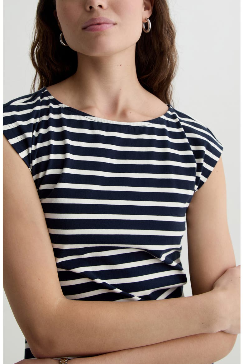striped t shirt midi dress Striped T-shirt midi dress - Light blue