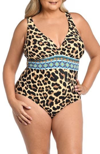 La Blanca Running Cross Back One-piece Swimsuit In Brown