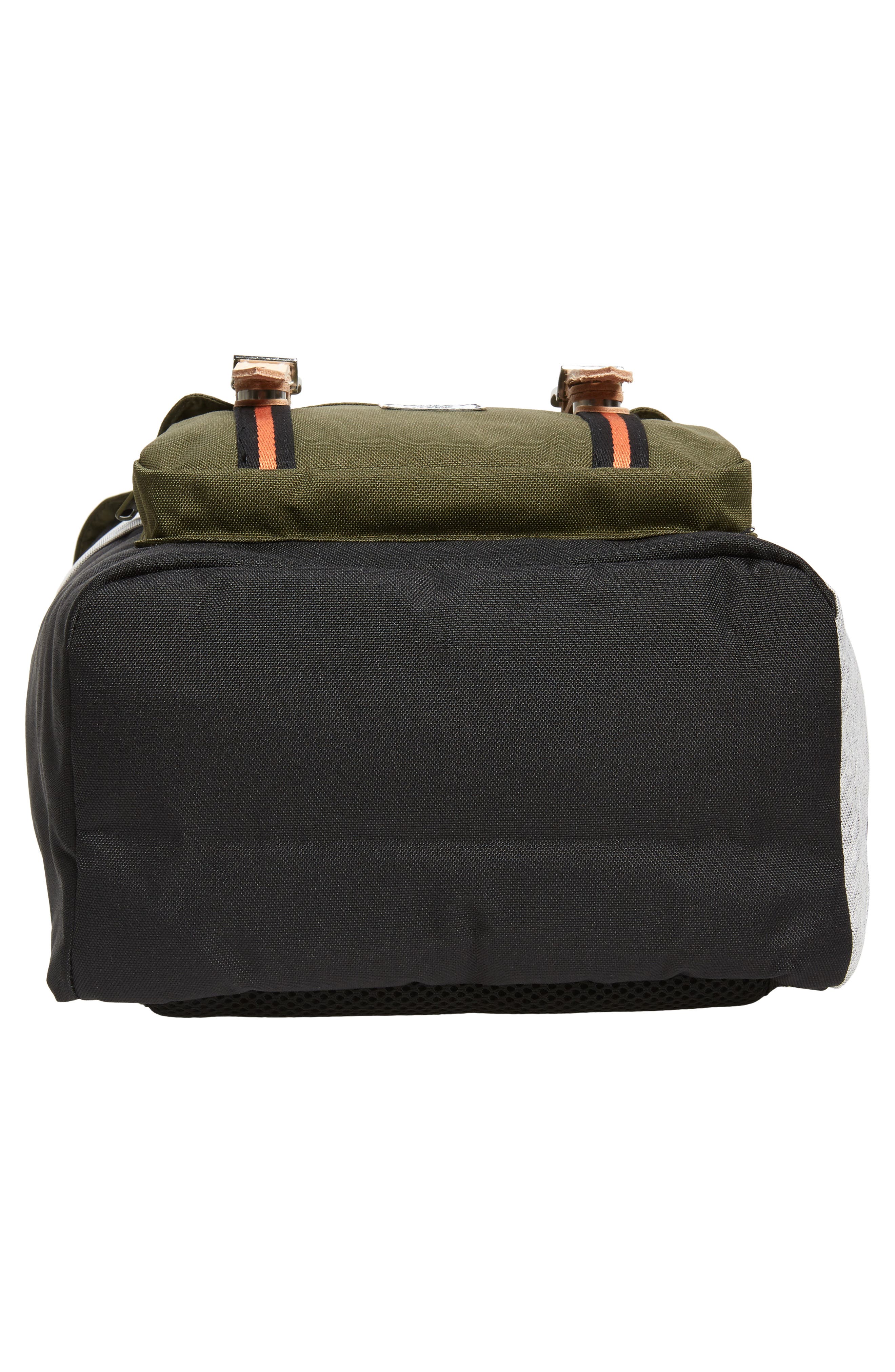 Little America Offset Backpack, Alternate, color, BLACK/IVY GREEN/LT GREY XHATCH