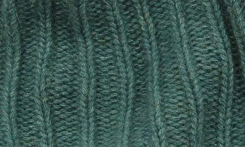 Portolano Rickrack Stitch Wool Blend Beanie In Green