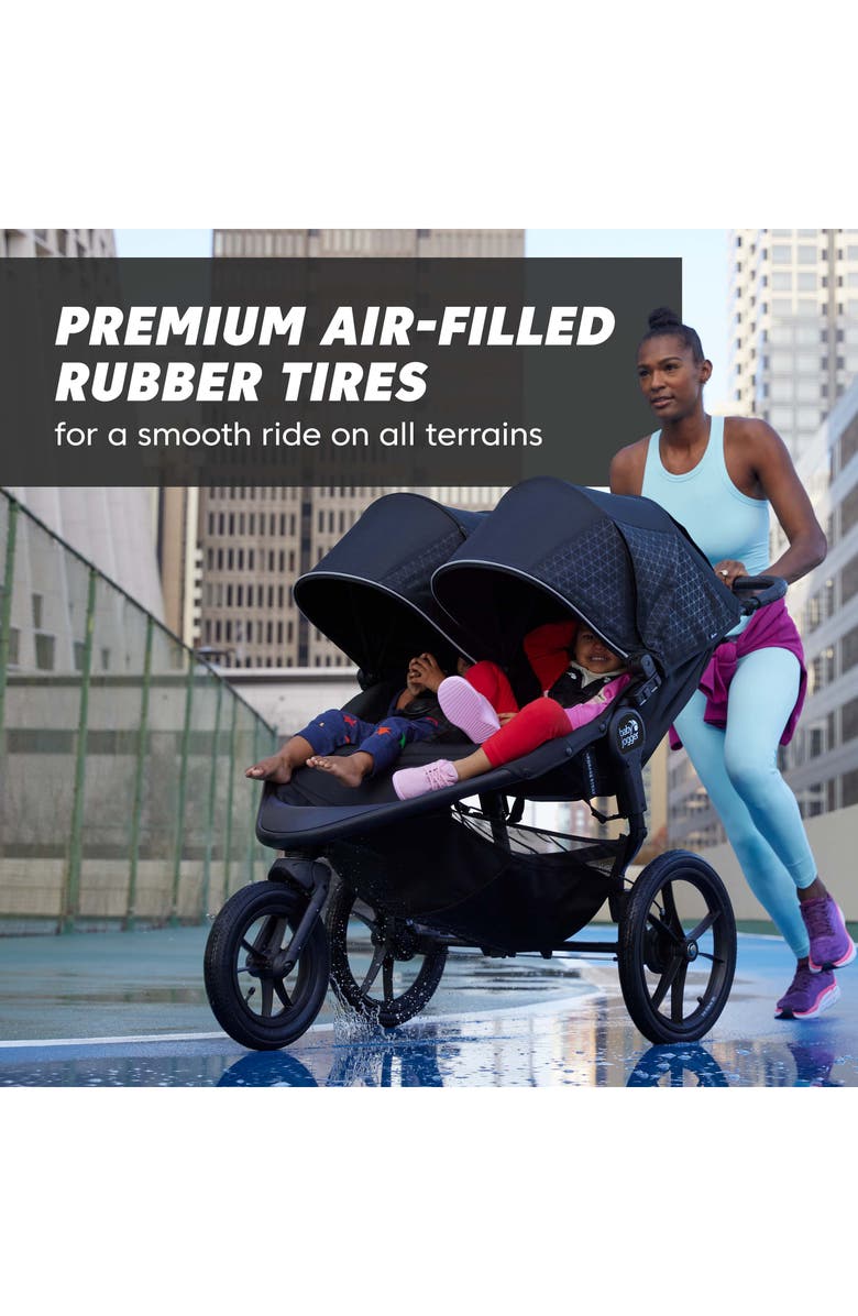 Baby Jogger Summit<sup>™</sup> X3 Double Jogging Stroller, Alternate, color, Midnight Black