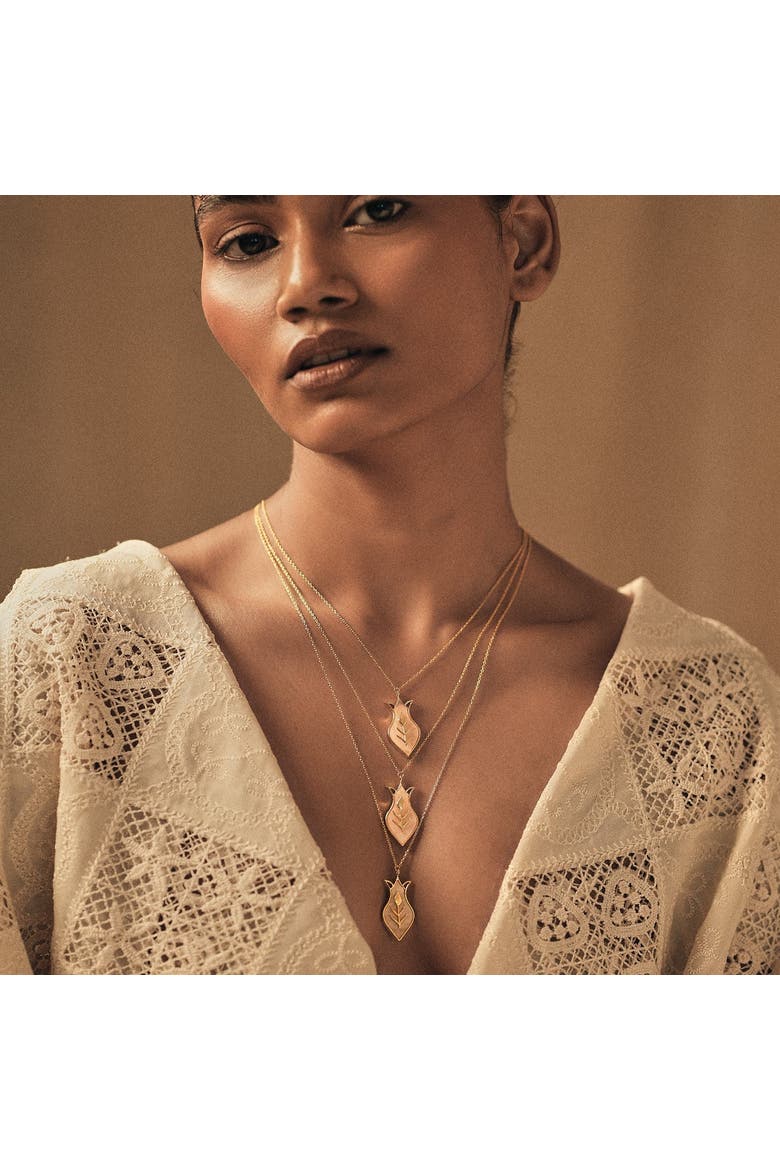 AMPHORA LAYERED NECKLACE, Alternate, color, Gold Plated