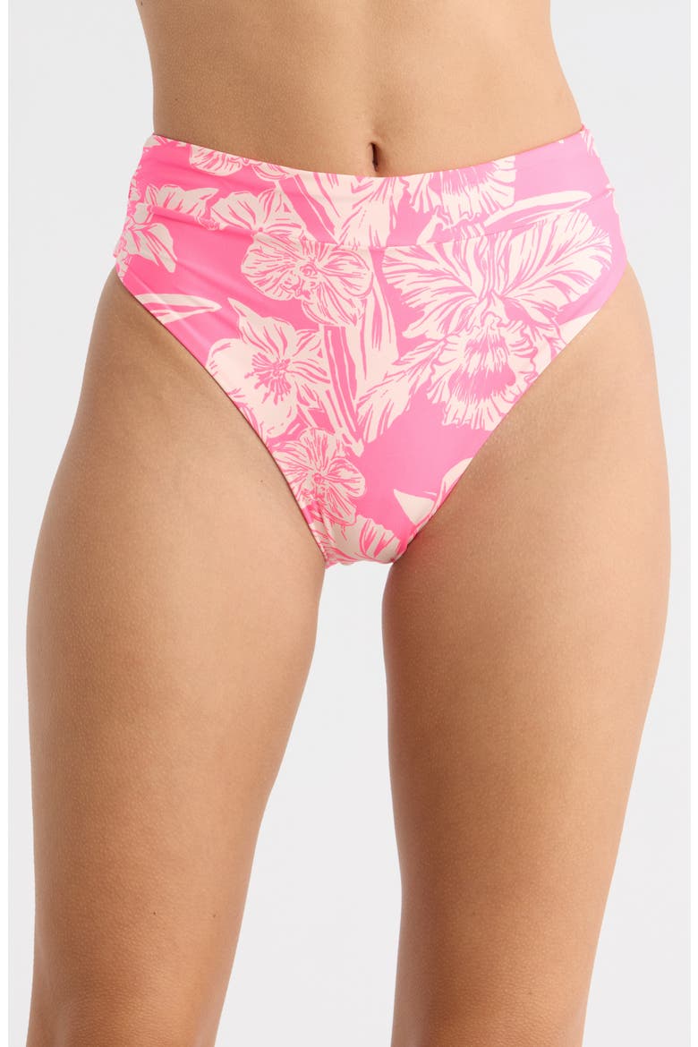Suzy Q High Rise Reversible Bikini Bottoms, Main, color, PINK