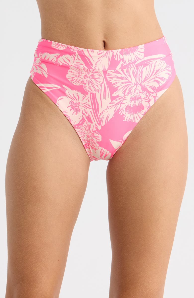 Maaji Suzy Q High Rise Reversible Bikini Bottoms, Main, color, Pink