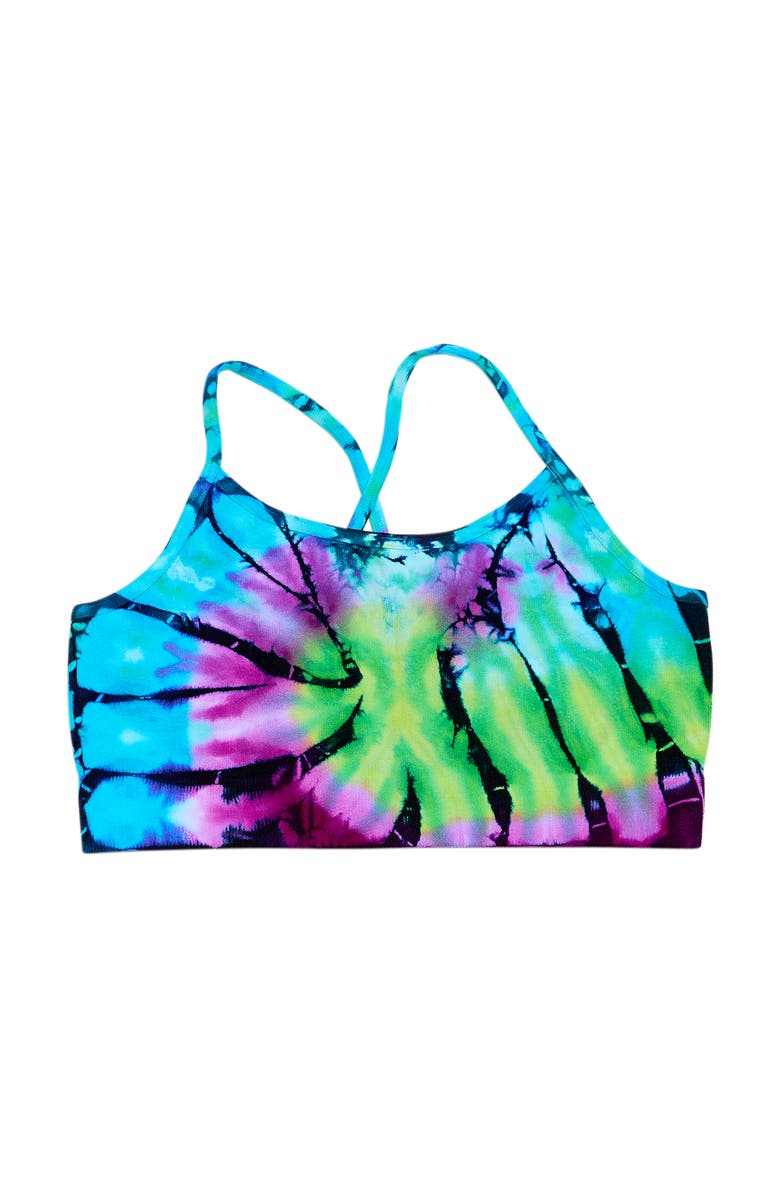 Malibu Sugar Swirl tie dye bra cami -Little Kids, Alternate, color, 
