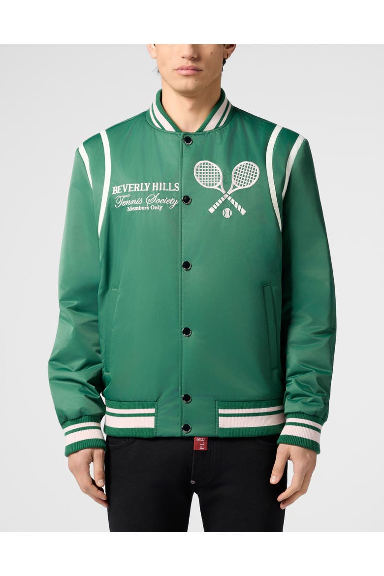 College Bomber Tennis Club Men, Main, color, green