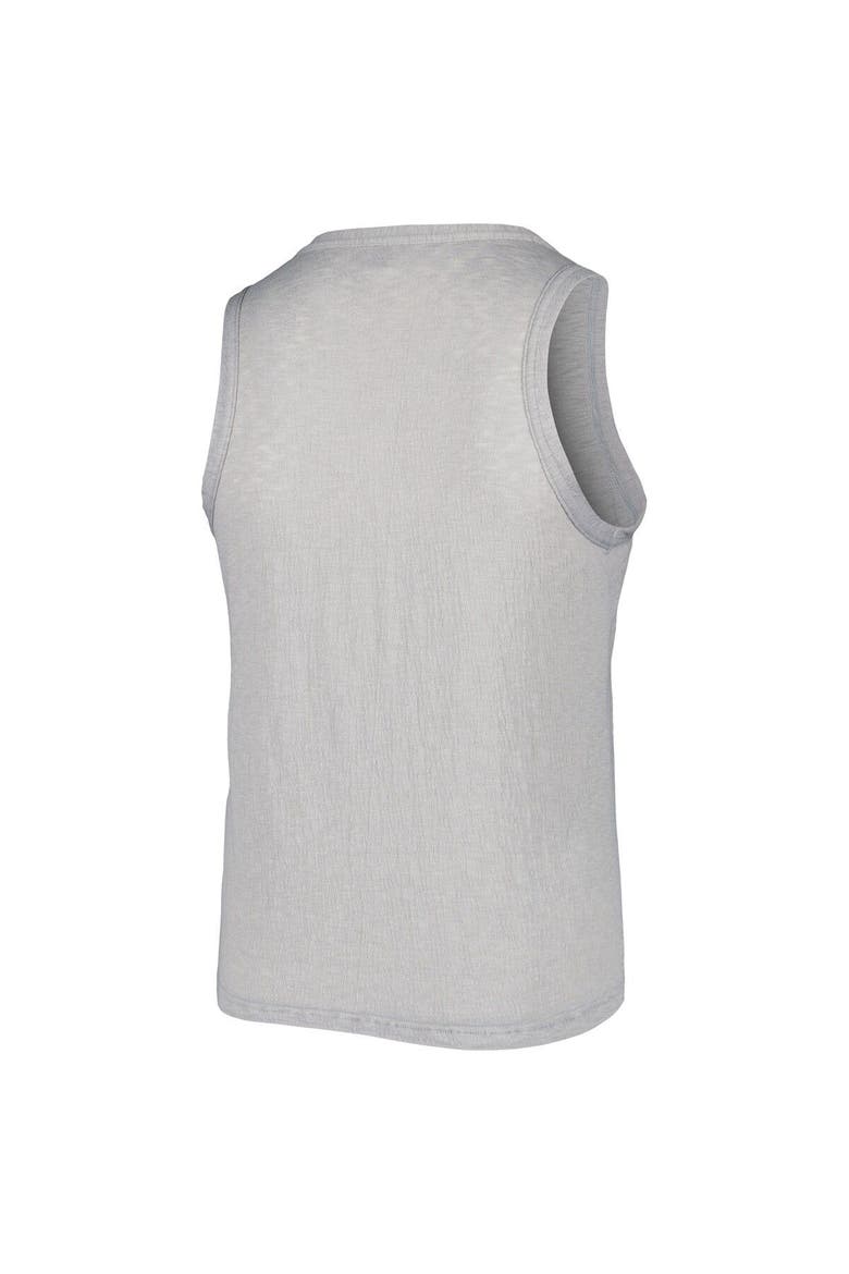 Women's Soft as a Grape Gray Chicago White Sox Plus Size High Neck Tri-Blend Tank Top, Alternate, color, Gray