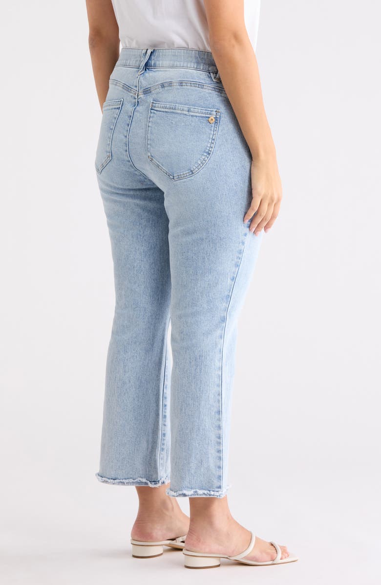 Democracy Scalloped Crop Flare Jeans, Alternate, color, Light Blue Vintage