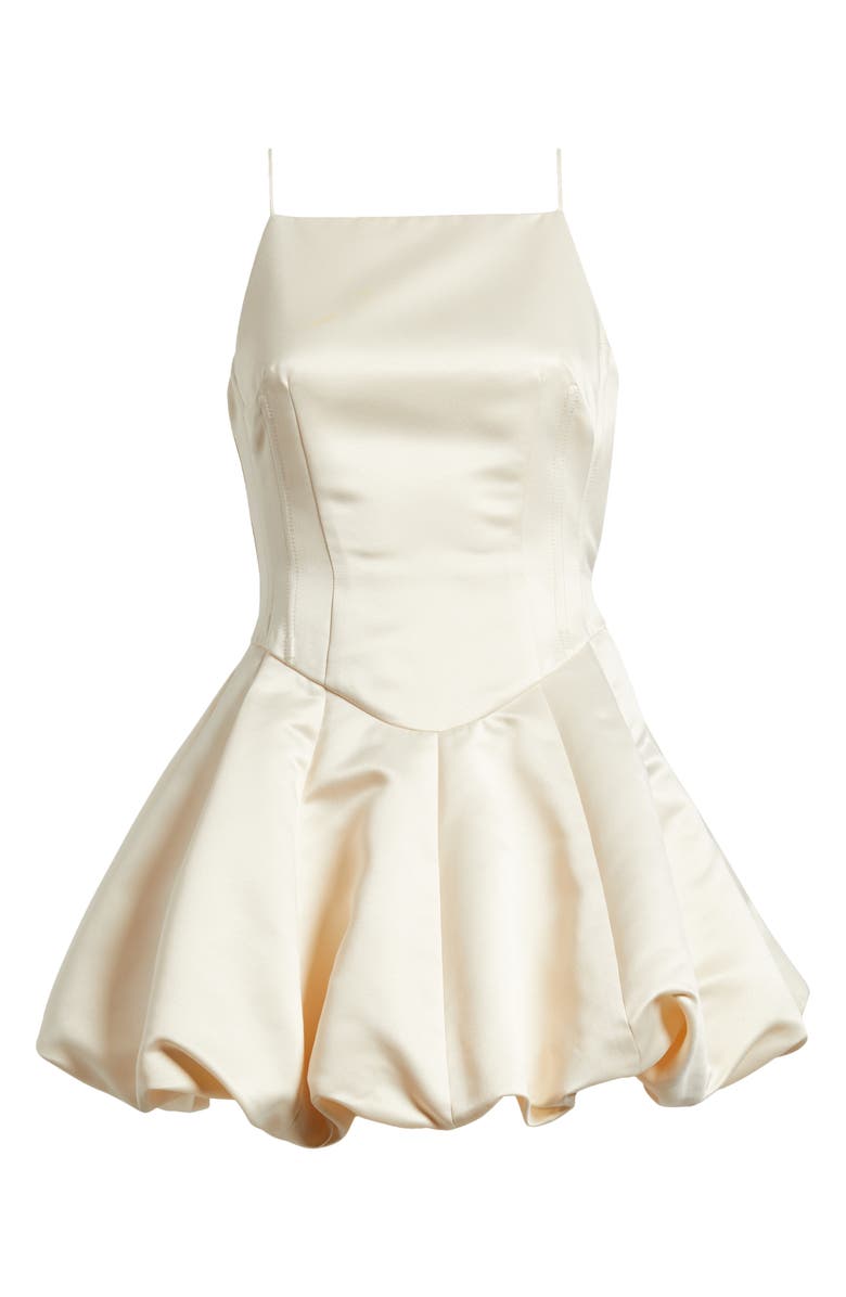 LoveShackFancy Jake Satin Minidress, Alternate, color, Champagne