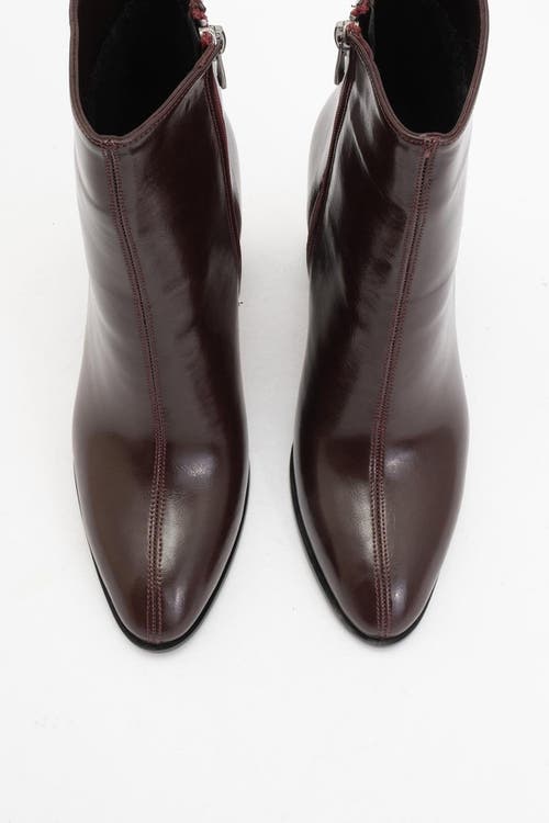 Prologue Shoes Jewel High Heel Boot In Burgundy