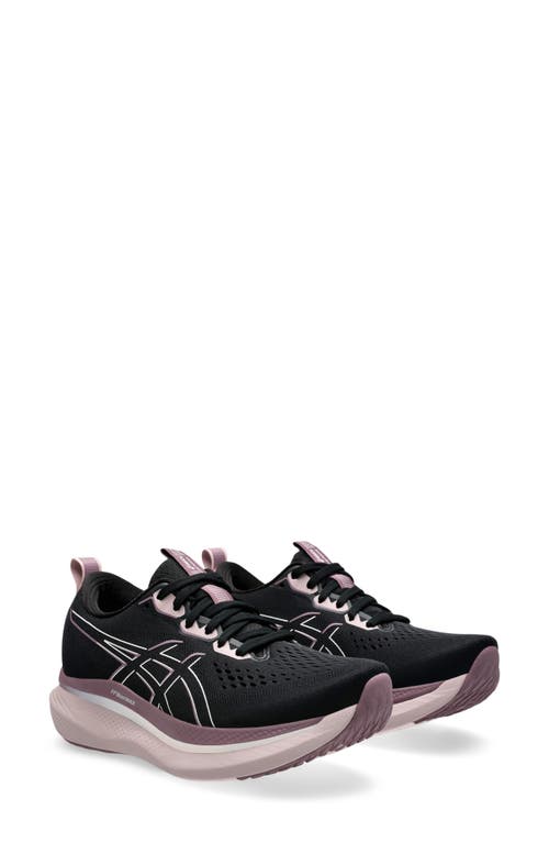 ASICS® GLIDERIDE® MAX Running Shoe in Black/Pale Pink 