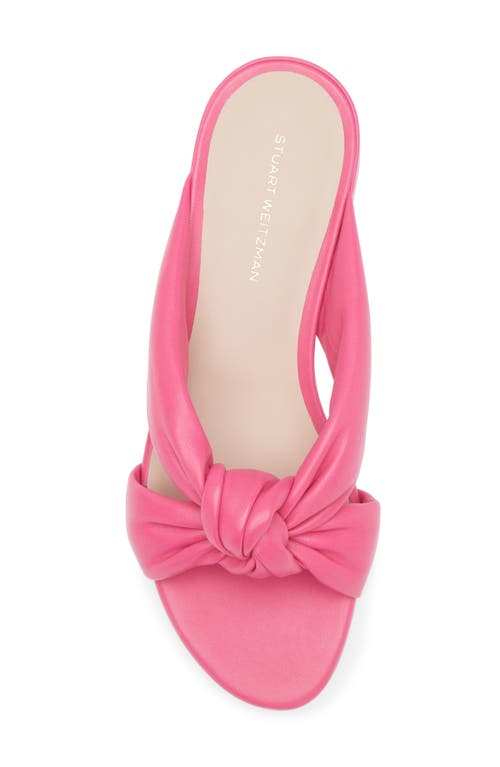 Shop Stuart Weitzman Playa 35 Knot Slide Sandal In Peonia