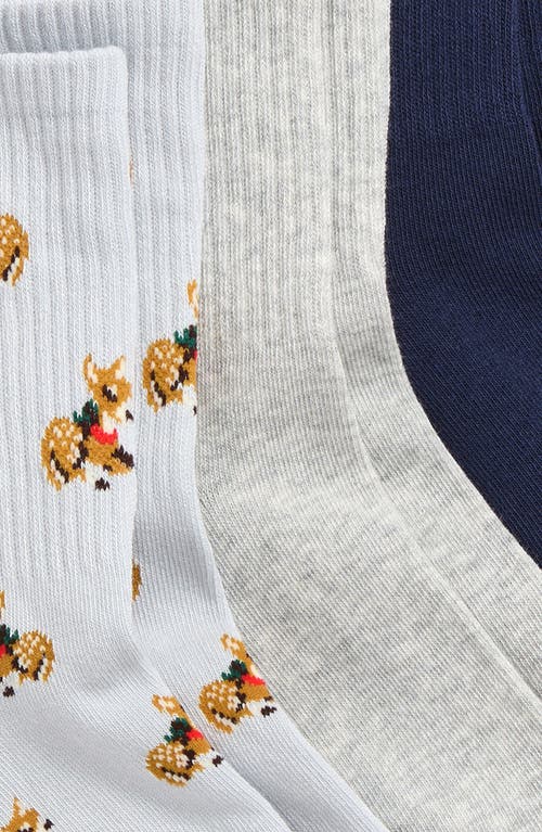 Skims 3-pack Sport Socks In Multi