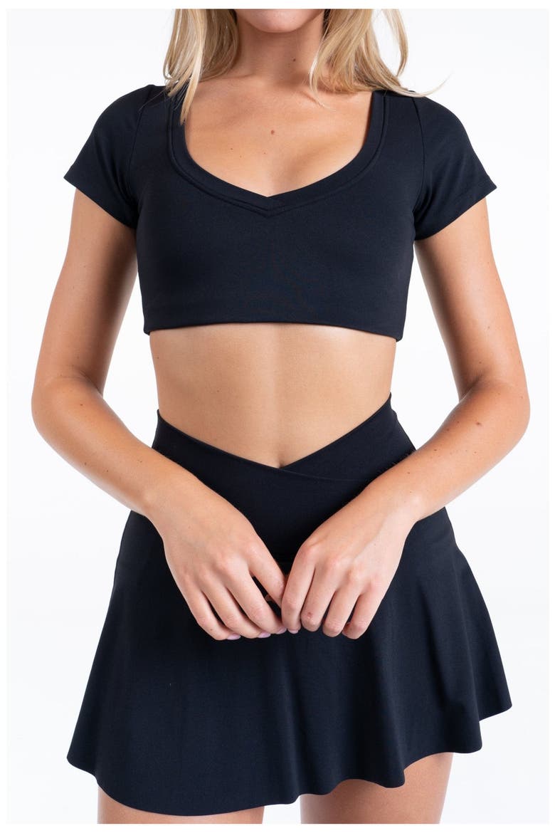 Cloud II V Cropped Tee, Alternate, color, Midnight
