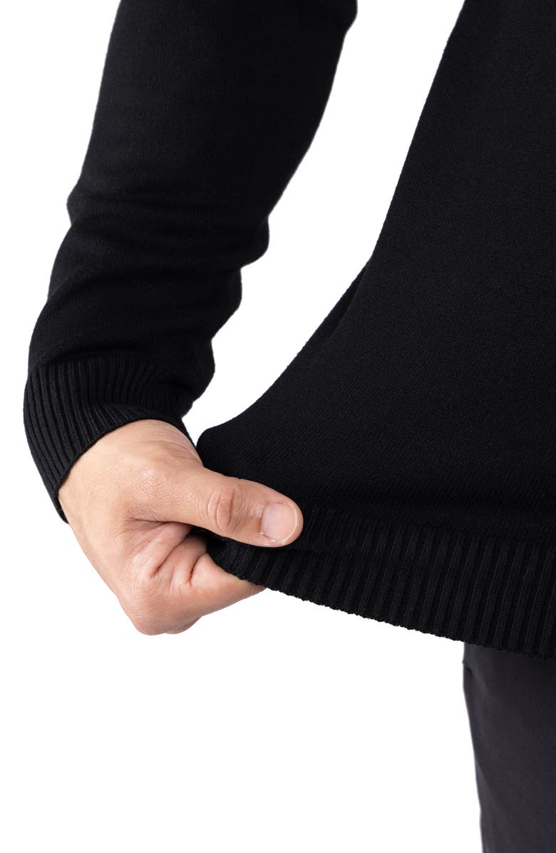 XRAY V-Neck Rib Knit Sweater, Alternate, color, Black