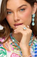 MacRae & Co. Bejeweled Square Drop Earrings