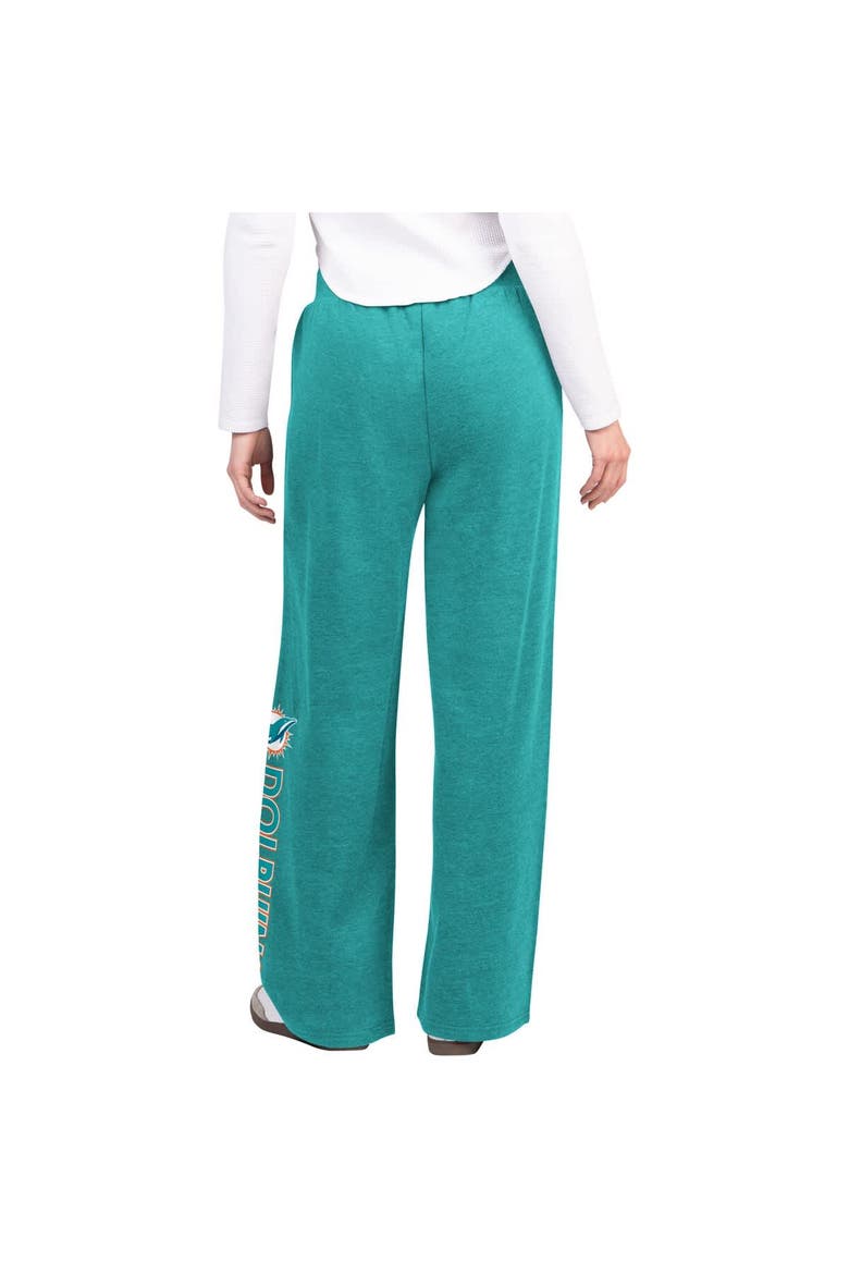 Women's G-III 4Her by Carl Banks Aqua Miami Dolphins Field Wide Leg Sweatpants, Alternate, color, Aqua
