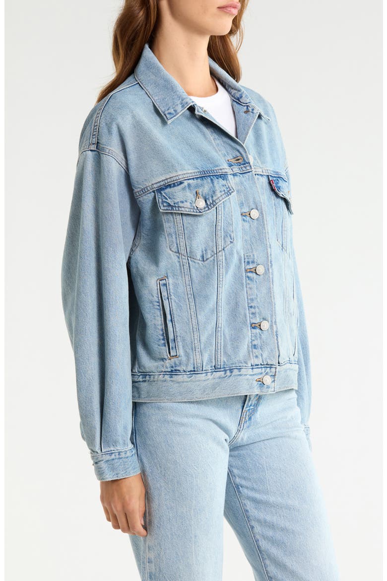 '90s Denim Trucker Jacket, Alternate, color, RURAL VIEW
