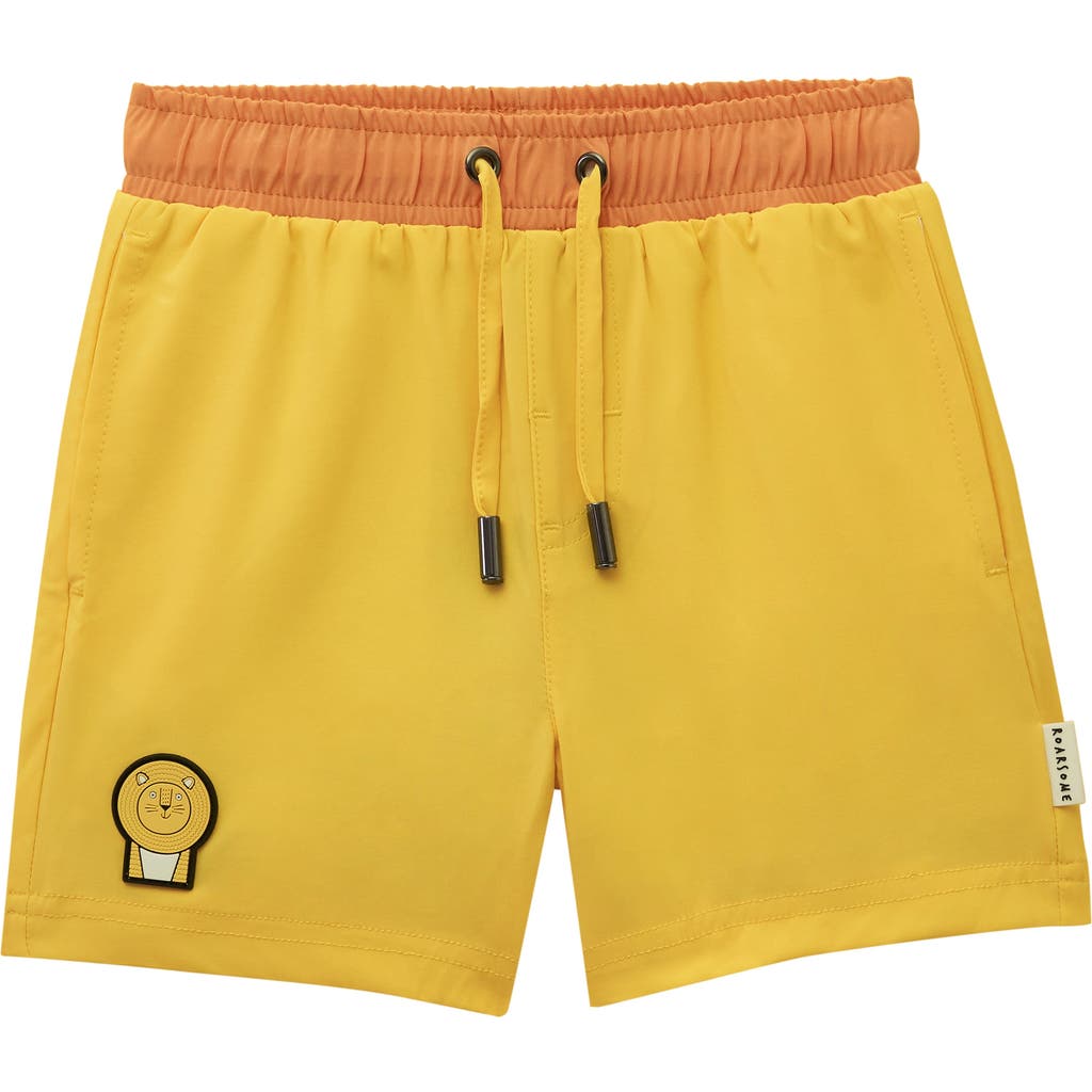 Roarsome Cub The Lion Swim Shorts In Yellow