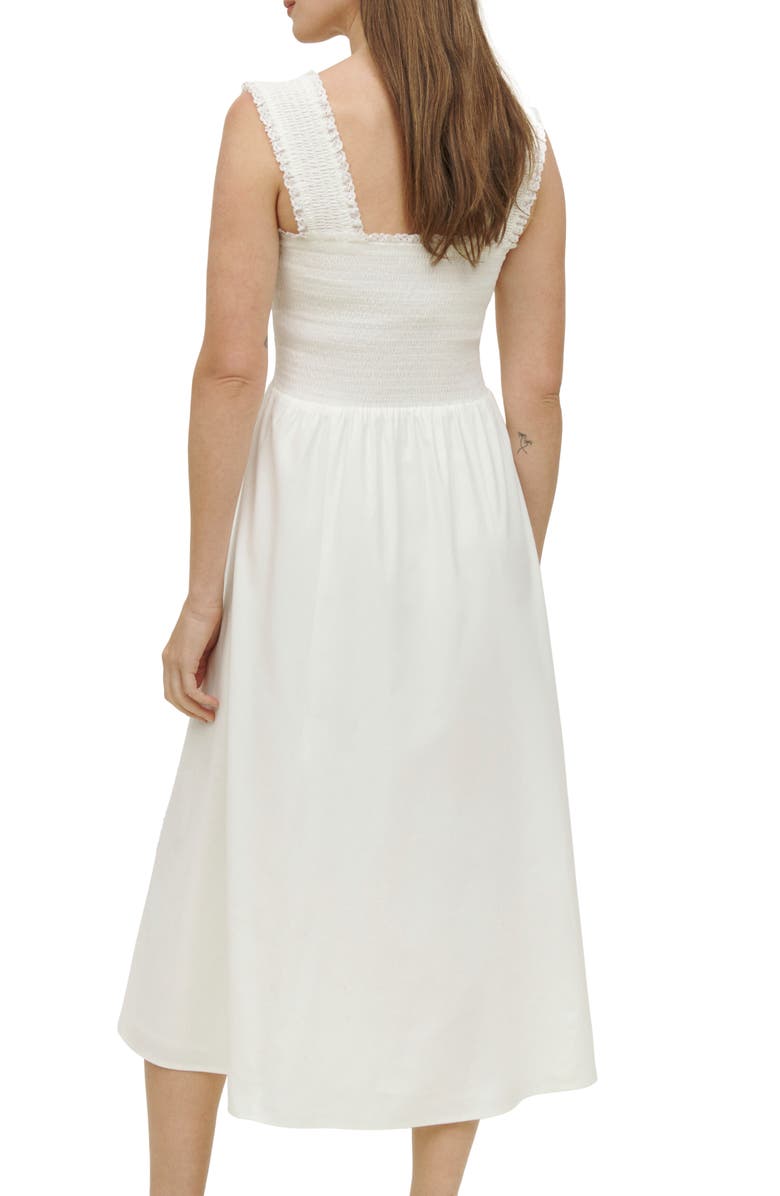 Reformation Villa Smocked Stretch Cotton Sundress, Alternate, color, 