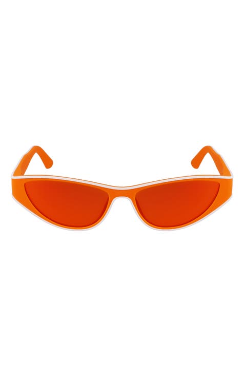 Orange cat eye glasses hotsell