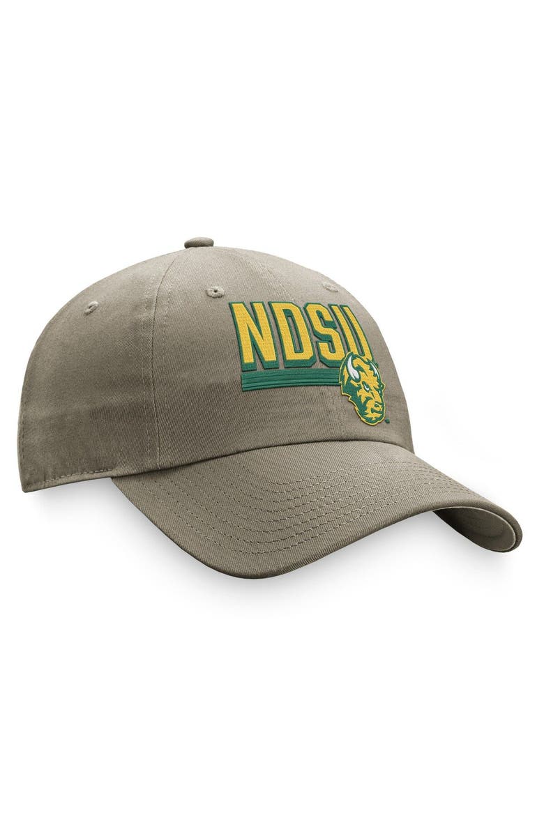TOP OF THE WORLD Men's Top of the World Khaki NDSU Bison Slice Adjustable Hat, Alternate, color, Khaki