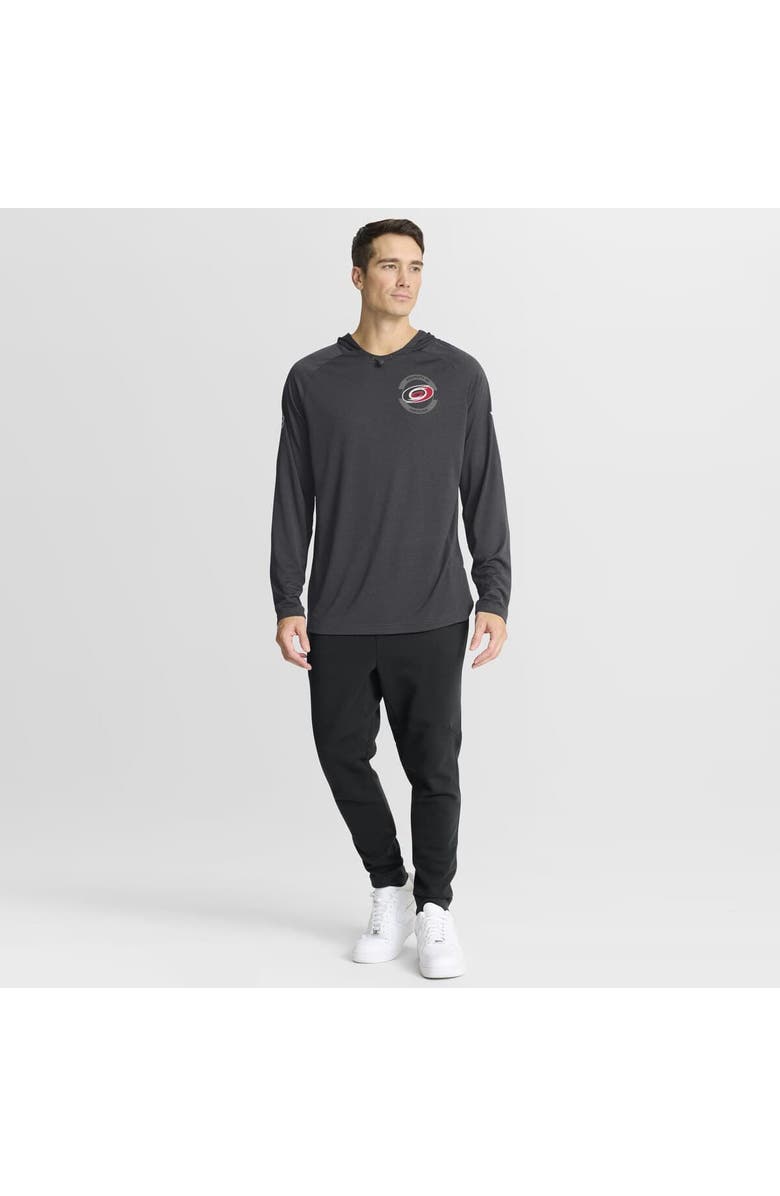 FANATICS Men's Fanatics Charcoal Carolina Hurricanes Authentic Pro Rink Raglan Hoodie, Alternate, color, Charcoal