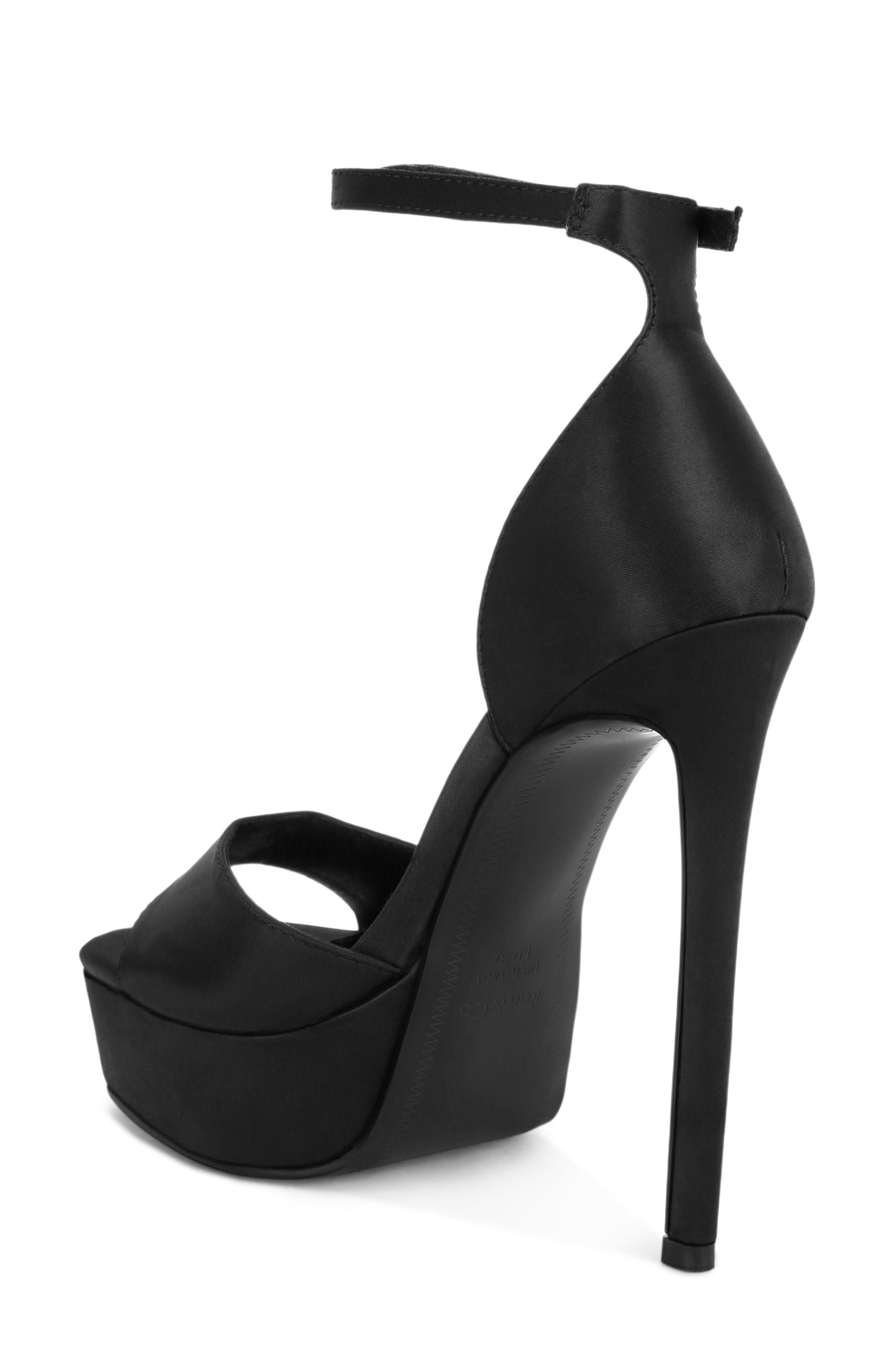 Marshis Platform Sandal, Alternate, color, BLACK SATIN