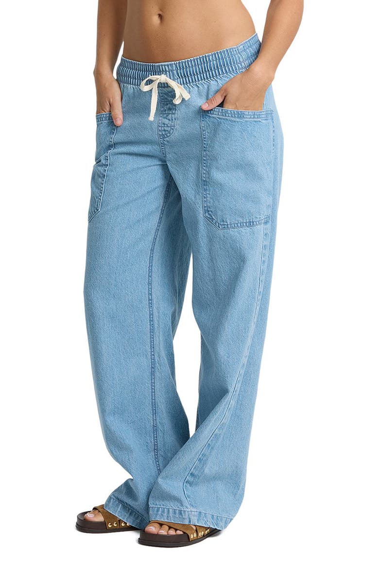 Zonte Saltwashed Wide Leg Pants, Alternate, color, SEA BLUE