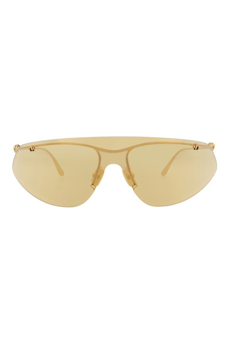Gender Inclusive Oversize Polarized Mirrored Shield Sunglasses, Main, color, GOLD GOLD YELLOW