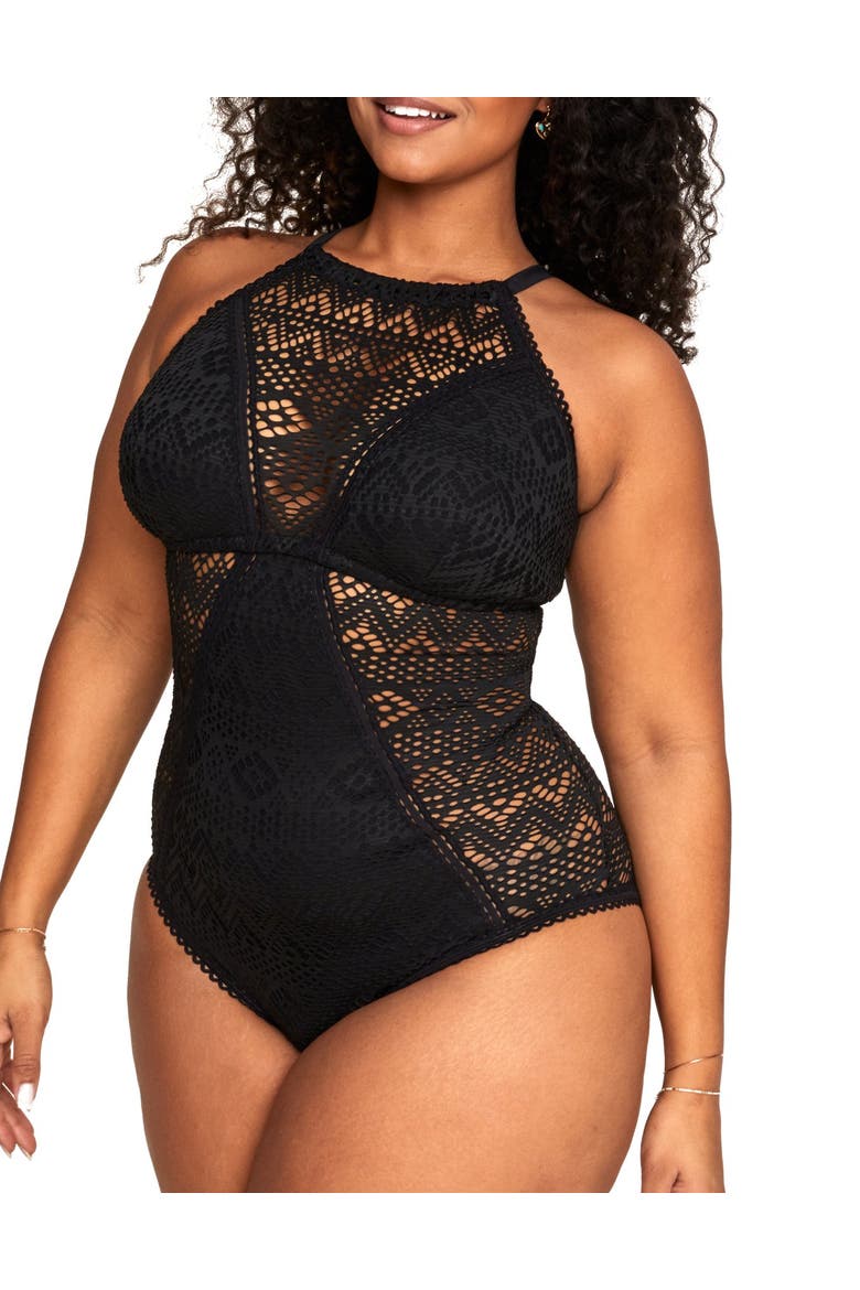 Margaret Swimwear One-Piece, Main, color, Black