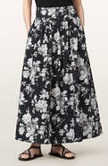 AllSaints Levy Floral Print A-Line Skirt