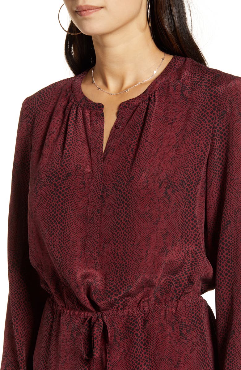 Rails Hana Tie Waist Silk Dress, Alternate, color,