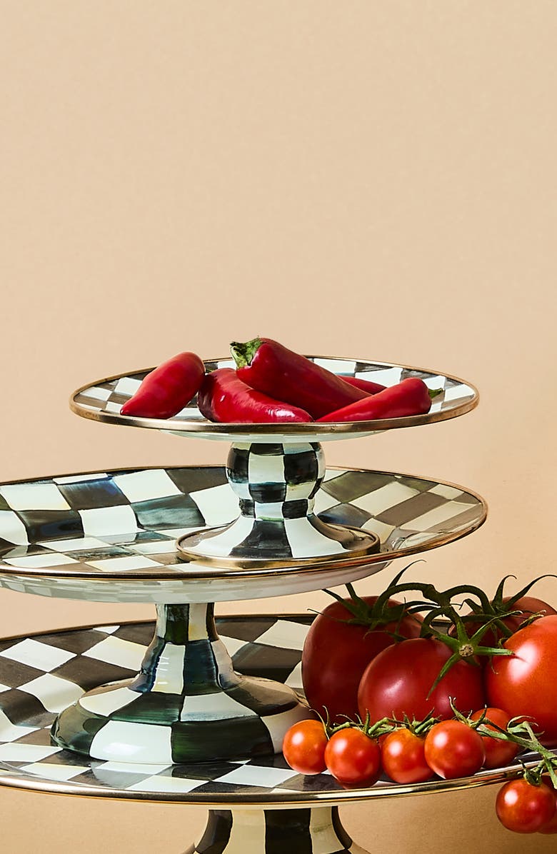 MACKENZIE CHILDS Courtly Check Mini Pedestal Platter, Alternate, color, Courtly