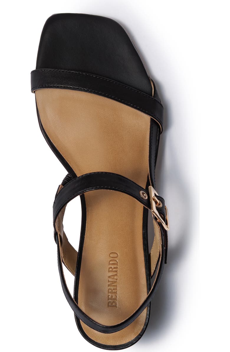 Bernardo Footwear Jinji Low Heel Sandal, Alternate, color, Black